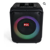 Bafle Bocina Fol Fs-l1208 Bluetooth Usb 8 Pulgadas Radio Fm Party Box Negro
