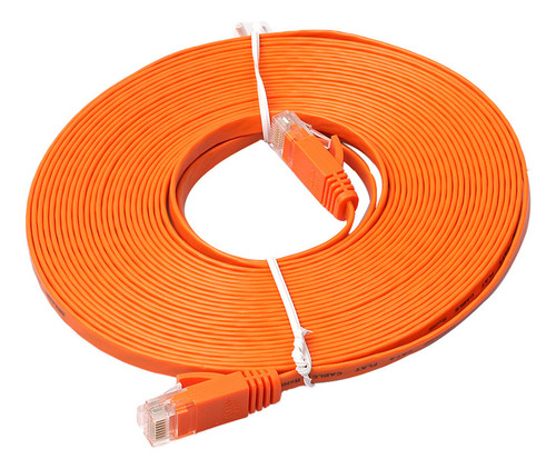 (o150) Cable Plano Negro Para Red De Internet Cat6