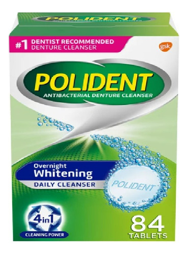 Polident Nocturno Limpiador Dentadura Postiza,protesis,84tab