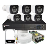 Conjunto 6 Câmeras Segurança Ahd Dvr 8ch Com Acesso Via App