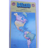 Lamina Antigua Carton Revista * Anteojito * Mapa America  