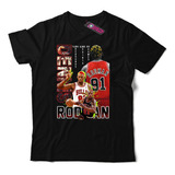 Remera Dennis Rodman Chicago Bulls Nba Dn5 Dtg Premium