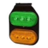 Faro Baiml 1033 Flexible Elect. 12/24v Doble Verde/ambar