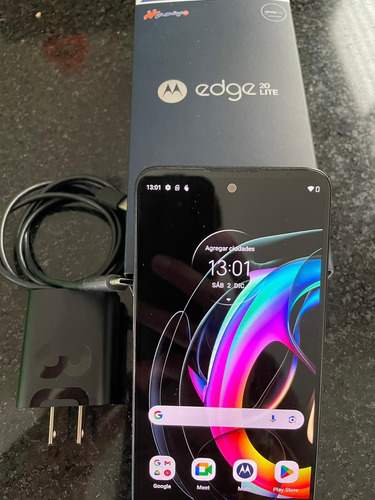 Motorola Moto Edge 20 Lite 128 Gb Gris 6 Gb Ram Incluye Smartband 4 De Xiaomi Con Correas