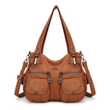 Angelkiss Bolso De Mano Para Mujer, Grande, Con Cremallera D