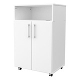 Mueble Porta Microondas Mosconi Con Ruedas 62x45x89 Cm.