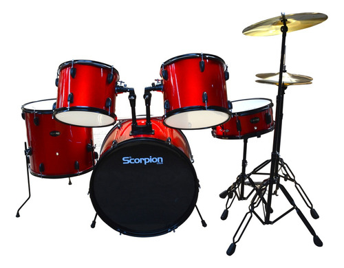 Bateria Adulto Acustica 5 Piezas Bsc-405 Scorpion