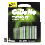 Gillette Mach 3 Sensitive 4 Repuestos P Afeitarse
