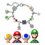 Pulsera Brazalete Super Mario Bros Y Personajes Charms