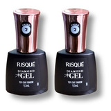 Top Coat Fixador Risqué Diamond Gel Cremoso - 2 Unidades