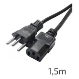 Cabo De Energia 3 Pinos Tripolar 1,5m Plug 10a