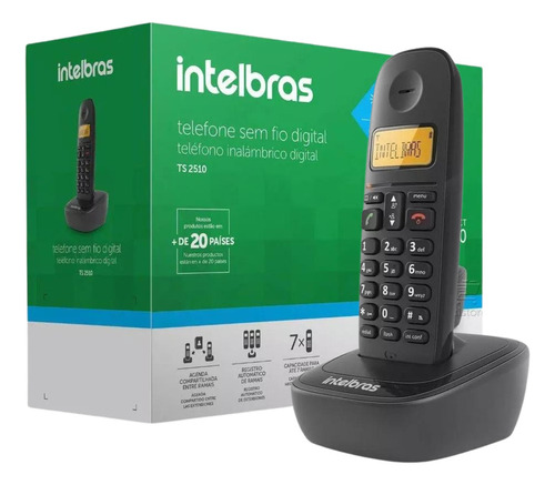 Aparelho Telefone Fixo Sem Fio Intelbras Ts 2510 