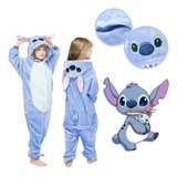 Pijama Stich Invierno Disfraz Enterito Infantil Niños