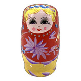 Mamushka Matrioska Muñeca De Madera Pintada A Mano 0425