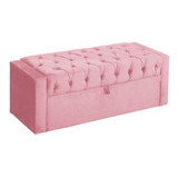 Sapateira Recamier Daisy P/ Cama Box Solteiro 0,90 M - Rosa