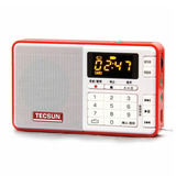 Rádio Tecsun Digital Q3 Fm/mp3 Player/wma/wav Cor Vermelho