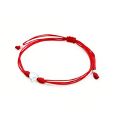 Pulsera Corazón O Estrella De Plata E Hilo Rojo.