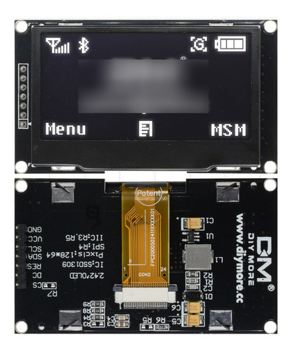 Display 2.42 Oled Blanco 128x64 Spi Arduino Raspberry Arm