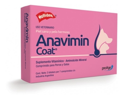 Suplemento Vitaminico Perro Gato Anavimin Coat 21 Comp. Np