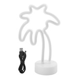 Luz Noturna Led De Néon De Palmeira Com Base Coconut Tree M