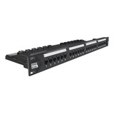 Patch Panel Cat6 T568a/b 24 Portas Rj-45 Rack 1u Servidor