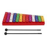 Profissional Glockenspiel Colorido Xilofone Alumínio Vidoeir