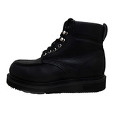 Bota Industrial A C M Negro Suela Mil Rayas Piel Res  