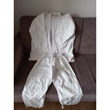 Kimono Infantil Para Judô Ou Karatê, Branco, Usado.