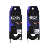 2 Cabos Guitarra Santo Angelo Ninja 6,10 Mts 20ft P10 L