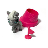 Littlest Pet Shop #524 Caballo Gris Melena Blanca + Acces.