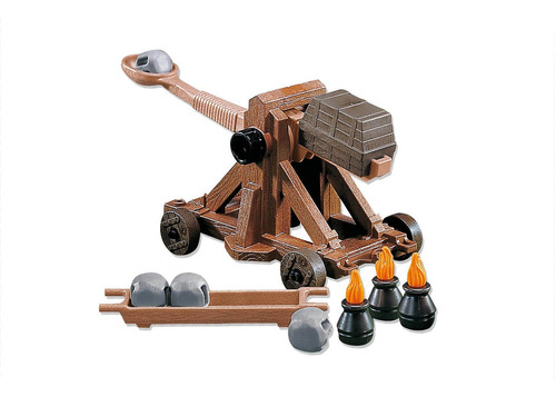 Playmobil 3653 Catapulta Medieval Lanza Piedras Caballeros 