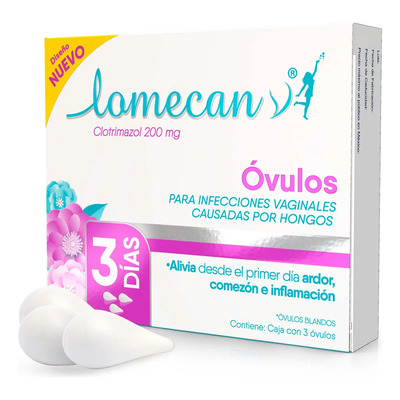 Lomecan V Óvulos 200 Mg, 3 Óvulos | Envío gratis