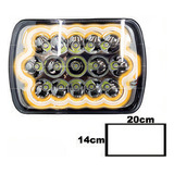 Unidad Rectangular 15 Leds Alta/baja Ambar Fijo Y Estrobo