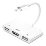 Adaptador Lightning Hub Usb  Hdmi Otg Para iPhone iPad