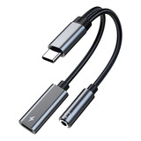 Adaptador Usb C A Conector Para Audífonos De 3 5 Mm  2 En