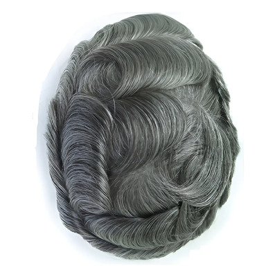 Prótesis Capilar Indetectable 65% Canas, 35% Cabello Negro 1b65