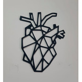 Quadro Aplique De Parede Coração Anatomico Mdf Pintado 50cm