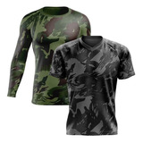 Kit 2 Camisa Térmica Camuflada Proteção Solar Uv Uv50+