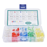 Kit 300 Piezas De Leds Difusos  Mixtos 3mm Y 5mm 5 Colores