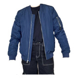 Campera Bomber H&m Azul Como Nueva