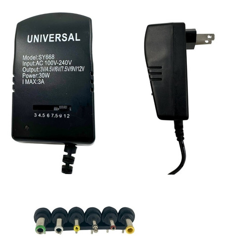 Adaptador De Corriente 12v - 3v Universal Toma Regulada