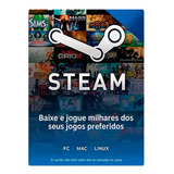 Steam Cartão Pré-pago R$ 10 Reais Crédito Card - Envio Email