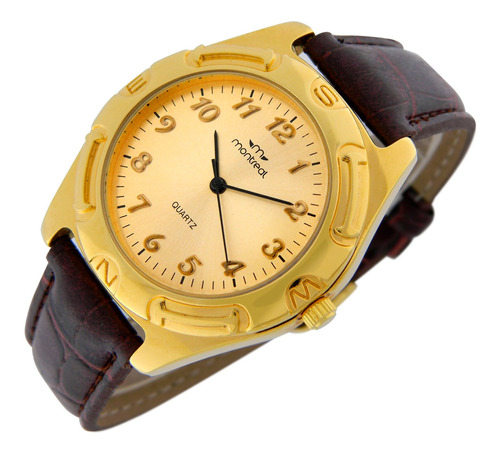 Reloj Montreal Mujer Ml1077 Mecanismo Citizen Malla Crocco