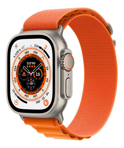 Apple Watch Ultra Gps + Celular - Caja De Titanio 49 Mm - Correa Loop Alpine Naranja - L