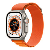 Apple Watch Ultra Gps + Celular - Caja De Titanio 49 Mm - Correa Loop Alpine Naranja - M