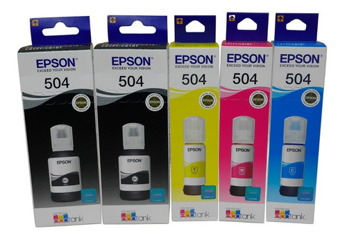 5 Tintas Originales Epson 504 Impresoras L6161 L6171 L6191