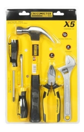 Set Herramientas De Mano Kit 5 Piezas Crossmaster