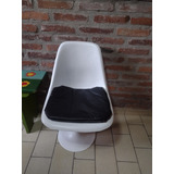 Silla Tulip Pie De Aluminio, Asiento De Fibra De Vidrio 