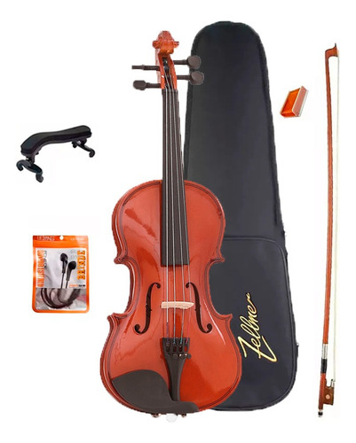 Violino 1/8 Infantil Pro Fire Zelmer Zlm18nv + Espaleira 