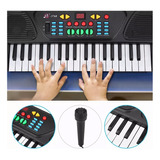 Piano Eléctrico De Juguete For Niños, 37 Teclas 8 Ritmos